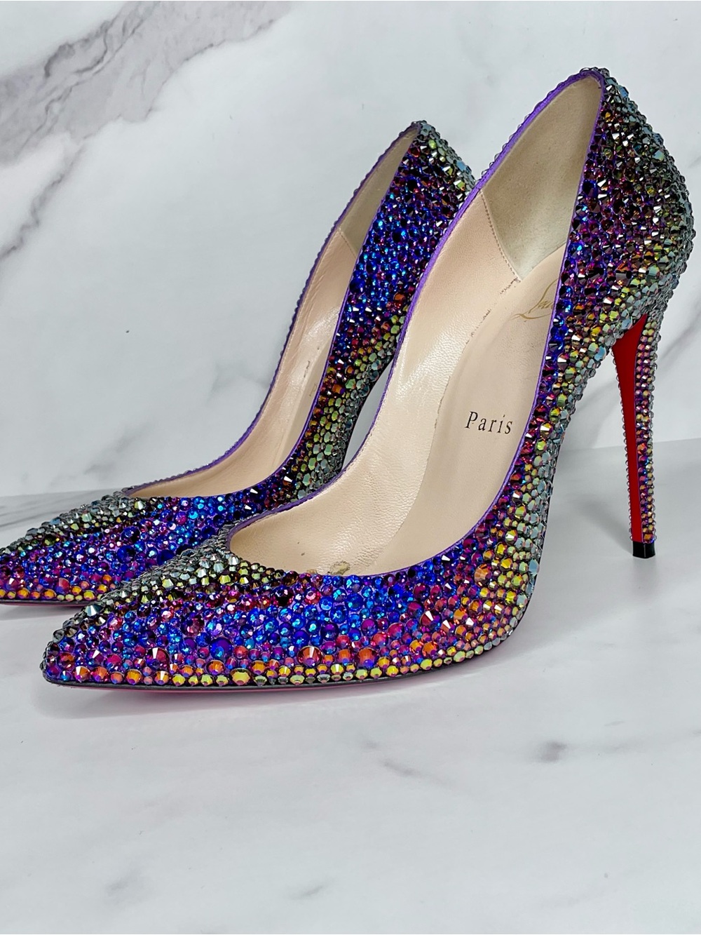 Christian Louboutin So Kate Volcano Strass Crystal Heels Size 36.5 / 6.5